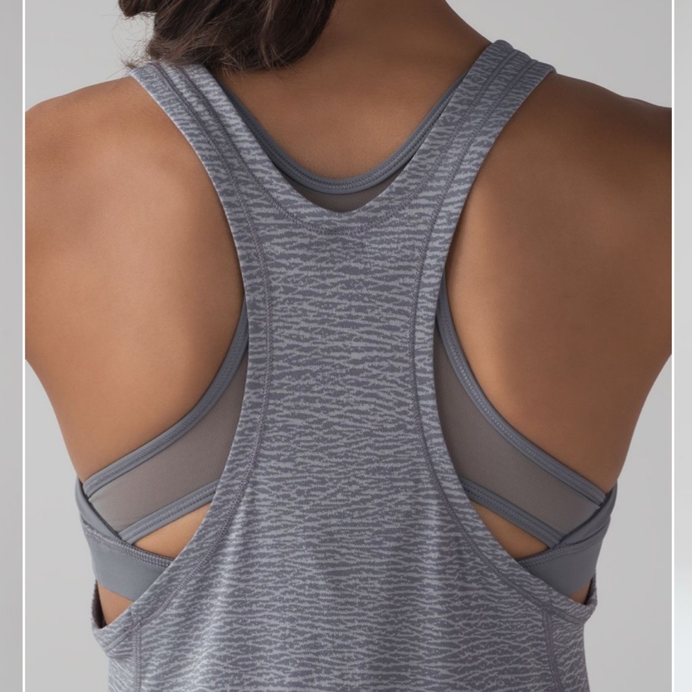 lululemon athletica Gray Strappy Racerback Tank - Picture 3 of 8
